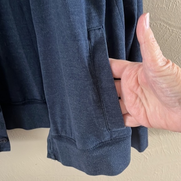 Old Navy jersey knit button down cardigan navy side pockets size small - Picture 5 of 16